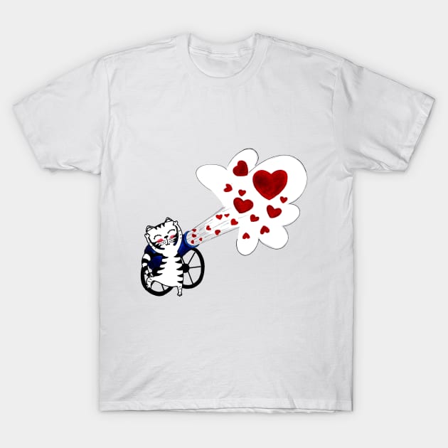 Yuna Cat | Spreading Love, Not War T-Shirt by MiracelArt